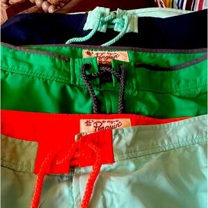 3 pair mens original penguin swim trunks